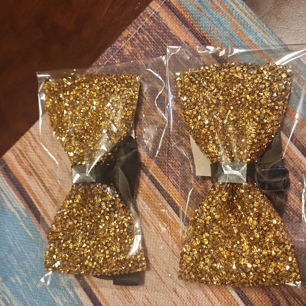 Gold Bling Adjustable Bowtie